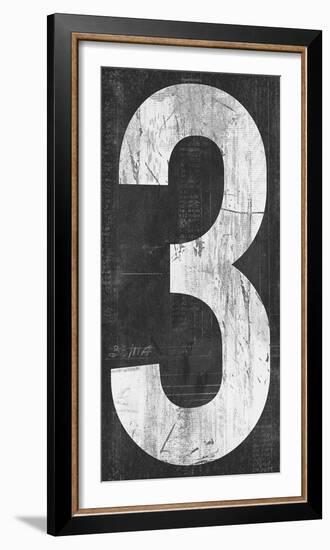 Retro Numbers - Three-Tom Frazier-Framed Giclee Print