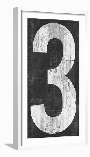 Retro Numbers - Three-Tom Frazier-Framed Giclee Print