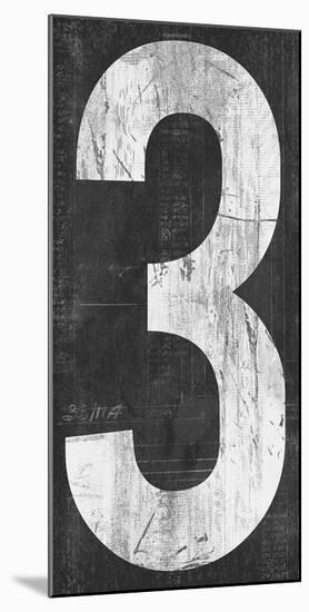 Retro Numbers - Three-Tom Frazier-Mounted Giclee Print