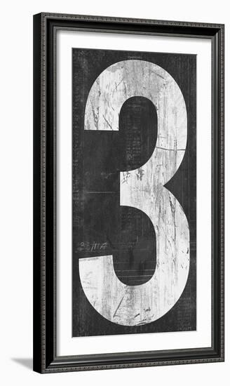 Retro Numbers - Three-Tom Frazier-Framed Giclee Print