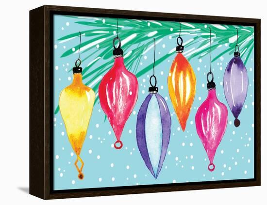 Retro Ornaments-Sara Berrenson-Framed Stretched Canvas