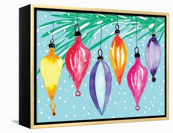 Retro Ornaments-Sara Berrenson-Framed Stretched Canvas