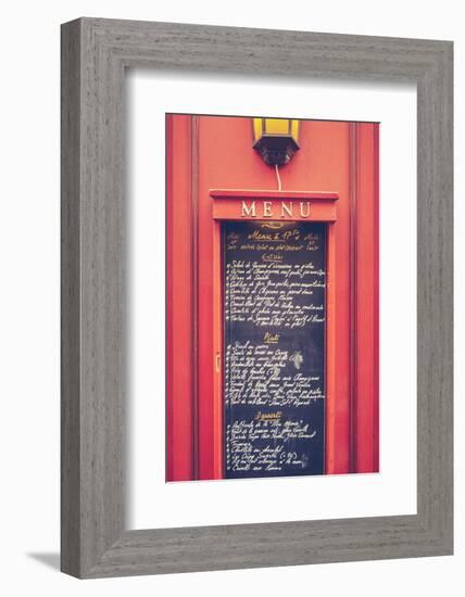 Retro Paris Restaurant Menu-Mr Doomits-Framed Photographic Print