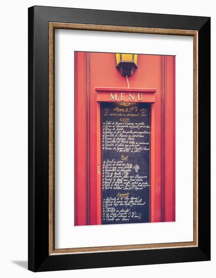 Retro Paris Restaurant Menu-Mr Doomits-Framed Photographic Print