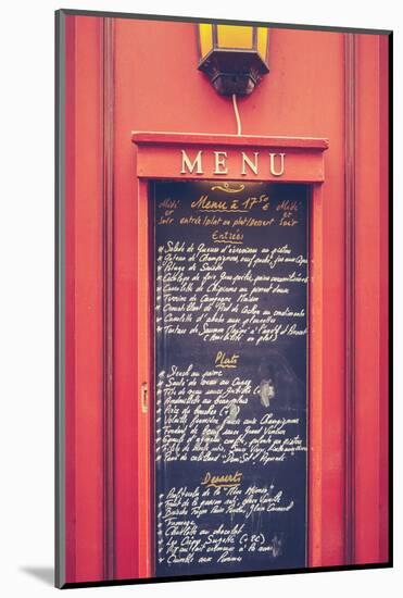 Retro Paris Restaurant Menu-Mr Doomits-Mounted Photographic Print