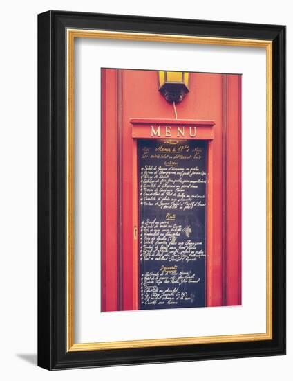 Retro Paris Restaurant Menu-Mr Doomits-Framed Photographic Print