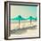 Retro Pastel Beach-Andrekart Photography-Framed Photographic Print