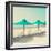 Retro Pastel Beach-Andrekart Photography-Framed Photographic Print