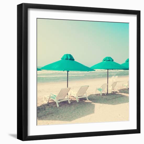 Retro Pastel Beach-Andrekart Photography-Framed Photographic Print