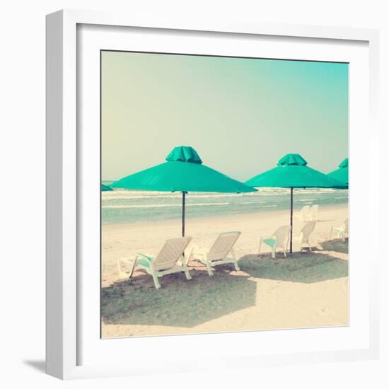 Retro Pastel Beach-Andrekart Photography-Framed Photographic Print