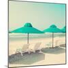 Retro Pastel Beach-Andrekart Photography-Mounted Photographic Print