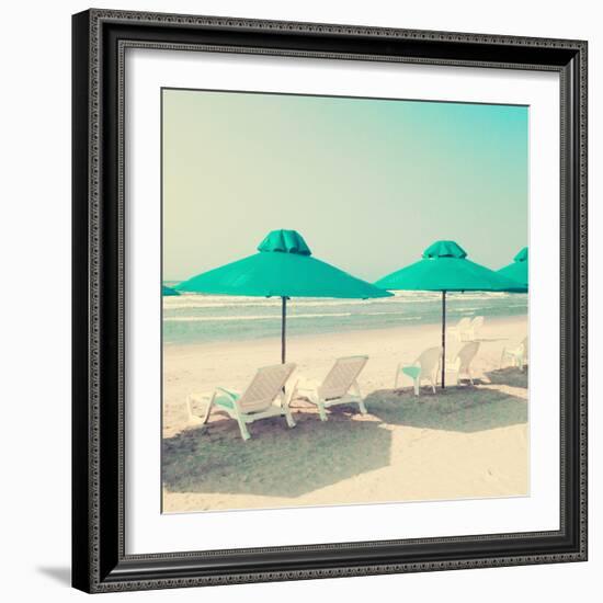 Retro Pastel Beach-Andrekart Photography-Framed Photographic Print