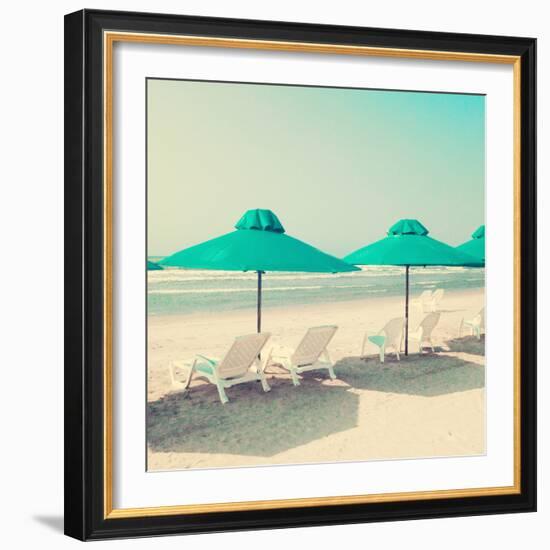 Retro Pastel Beach-Andrekart Photography-Framed Photographic Print