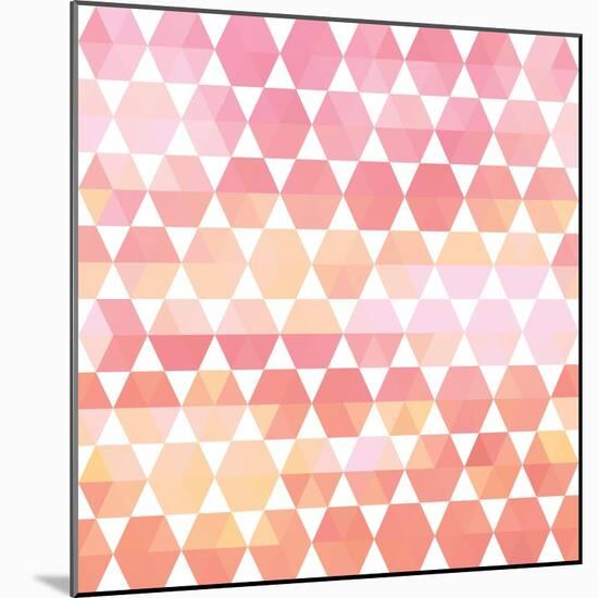 Retro Pattern of Geometric Shapes-Little_cuckoo-Mounted Art Print