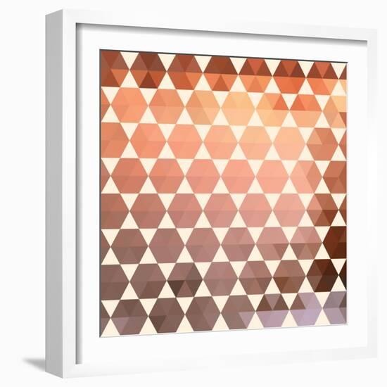 Retro Pattern of Geometric Shapes-Little_cuckoo-Framed Art Print