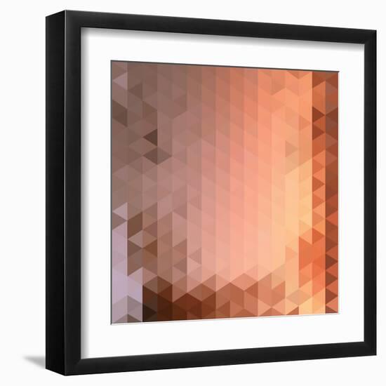 Retro Pattern of Geometric Shapes-Little_cuckoo-Framed Art Print