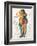 Retro Pin Up, Nude with Summer Hat-Freeman Elliott-Framed Art Print