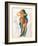 Retro Pin Up, Nude with Summer Hat-Freeman Elliott-Framed Art Print