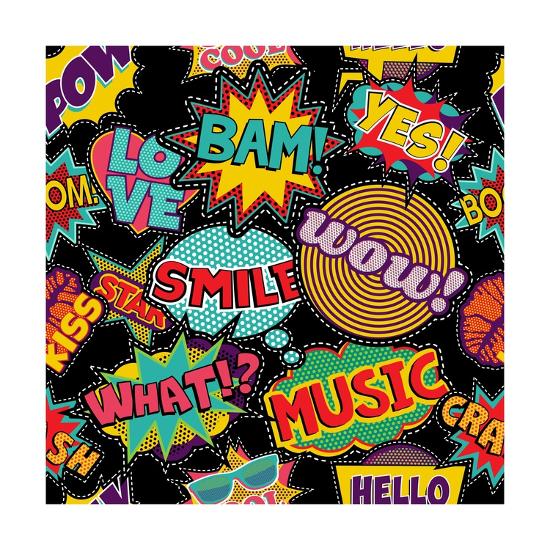 Retro Pop Art Style Pattern with Vintage Comic Book Retro Pop Art Style Pattern with Vintage Comic Book
