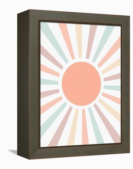 Retro Rainbow Pastel-Leah Straatsma-Framed Stretched Canvas