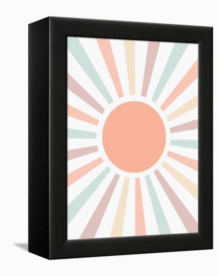 Retro Rainbow Pastel-Leah Straatsma-Framed Stretched Canvas