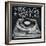 Retro Record Player Chalk-Mary Urban-Framed Art Print