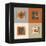 Retro Record Player Icons-YasnaTen-Framed Stretched Canvas