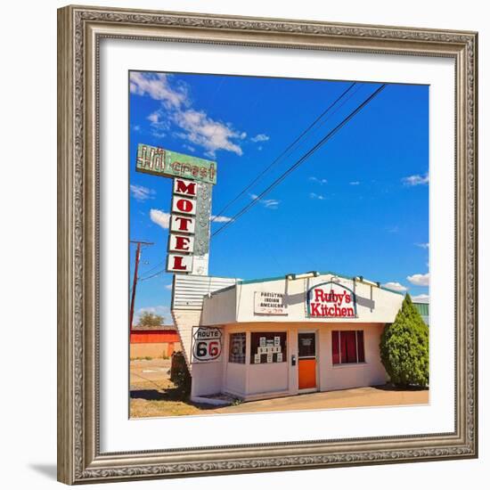 Retro Restaurant Sign in America-Salvatore Elia-Framed Photographic Print
