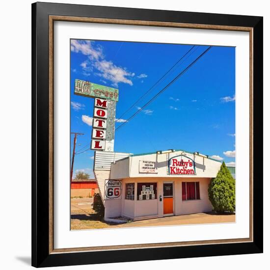 Retro Restaurant Sign in America-Salvatore Elia-Framed Photographic Print