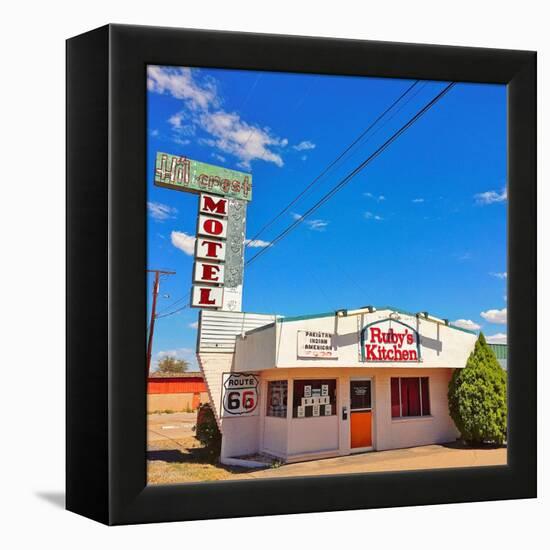 Retro Restaurant Sign in America-Salvatore Elia-Framed Premier Image Canvas