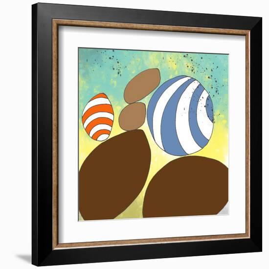 retro rocks Three-Jan Weiss-Framed Art Print