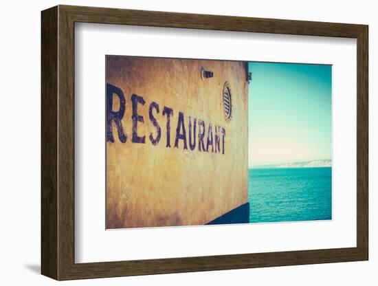 Retro Rustic Restaurant by the Sea-Mr Doomits-Framed Photographic Print