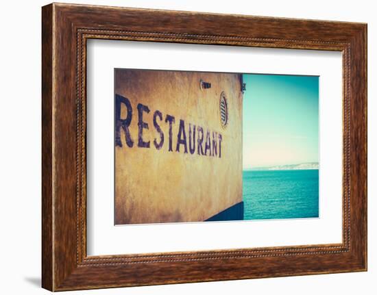 Retro Rustic Restaurant by the Sea-Mr Doomits-Framed Photographic Print