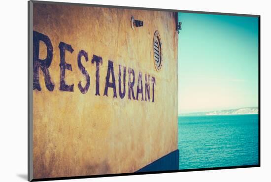 Retro Rustic Restaurant by the Sea-Mr Doomits-Mounted Photographic Print