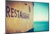 Retro Rustic Restaurant by the Sea-Mr Doomits-Mounted Photographic Print