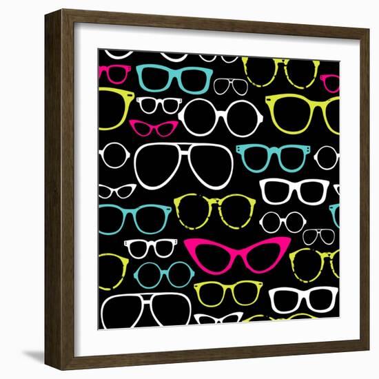 Retro Seamless Spectacles-Alisa Foytik-Framed Art Print