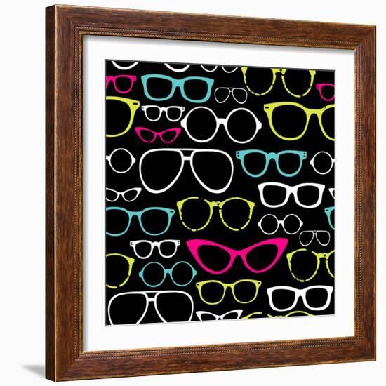 Retro Seamless Spectacles-Alisa Foytik-Framed Art Print