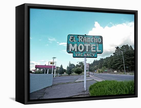 Retro Sign in USA-Salvatore Elia-Framed Premier Image Canvas