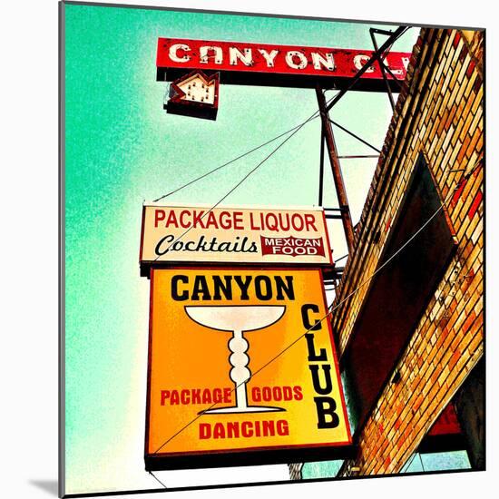 Retro Sign in USA-Salvatore Elia-Mounted Photographic Print