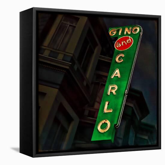 Retro Sign in USA-Salvatore Elia-Framed Premier Image Canvas