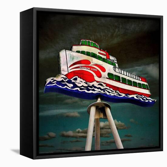 Retro Sign in USA-Salvatore Elia-Framed Premier Image Canvas