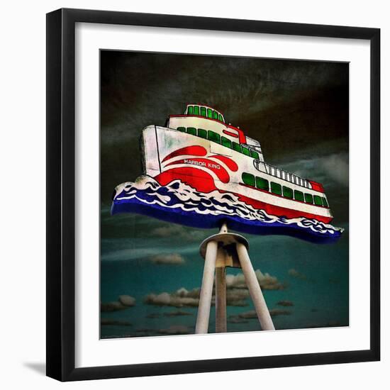 Retro Sign in USA-Salvatore Elia-Framed Photographic Print