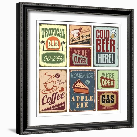 Retro Signs-Lukeruk-Framed Art Print