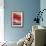 Retro Space Poster of Kepler-186F-null-Framed Art Print displayed on a wall