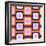 Retro Squares Pattern-null-Framed Giclee Print