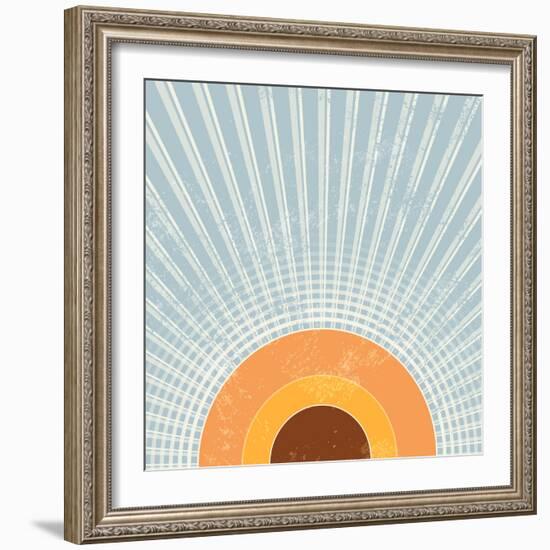 Retro Starburst Background-one AND only-Framed Photographic Print