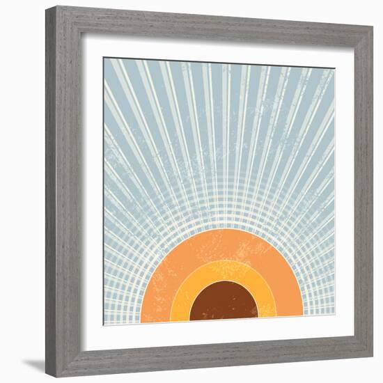 Retro Starburst Background-one AND only-Framed Photographic Print