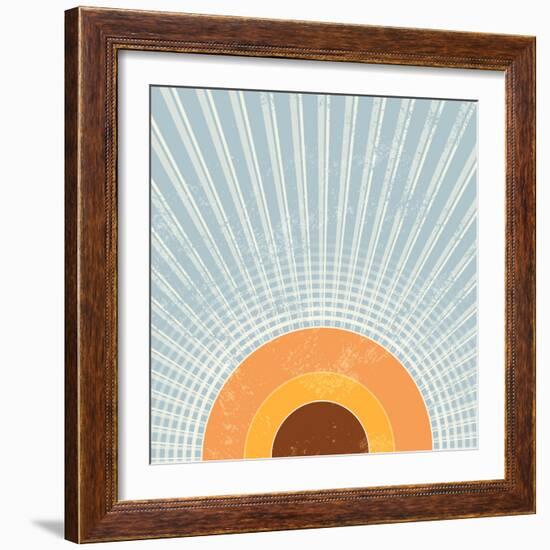 Retro Starburst Background-one AND only-Framed Photographic Print