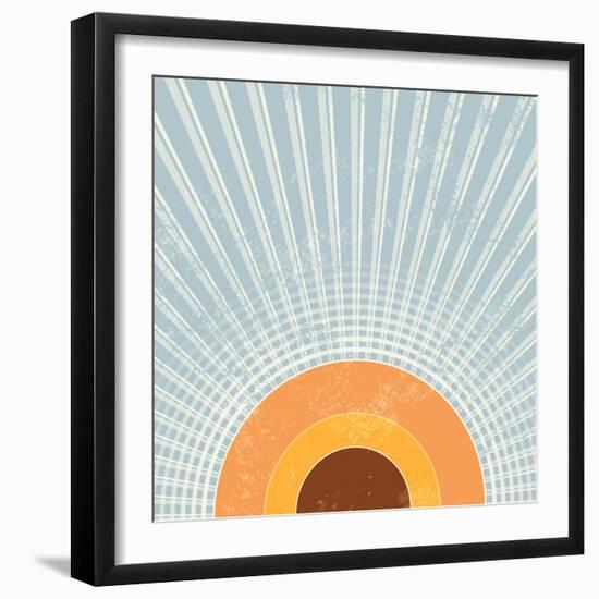 Retro Starburst Background-one AND only-Framed Photographic Print