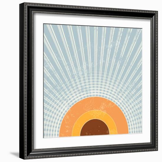 Retro Starburst Background-one AND only-Framed Photographic Print